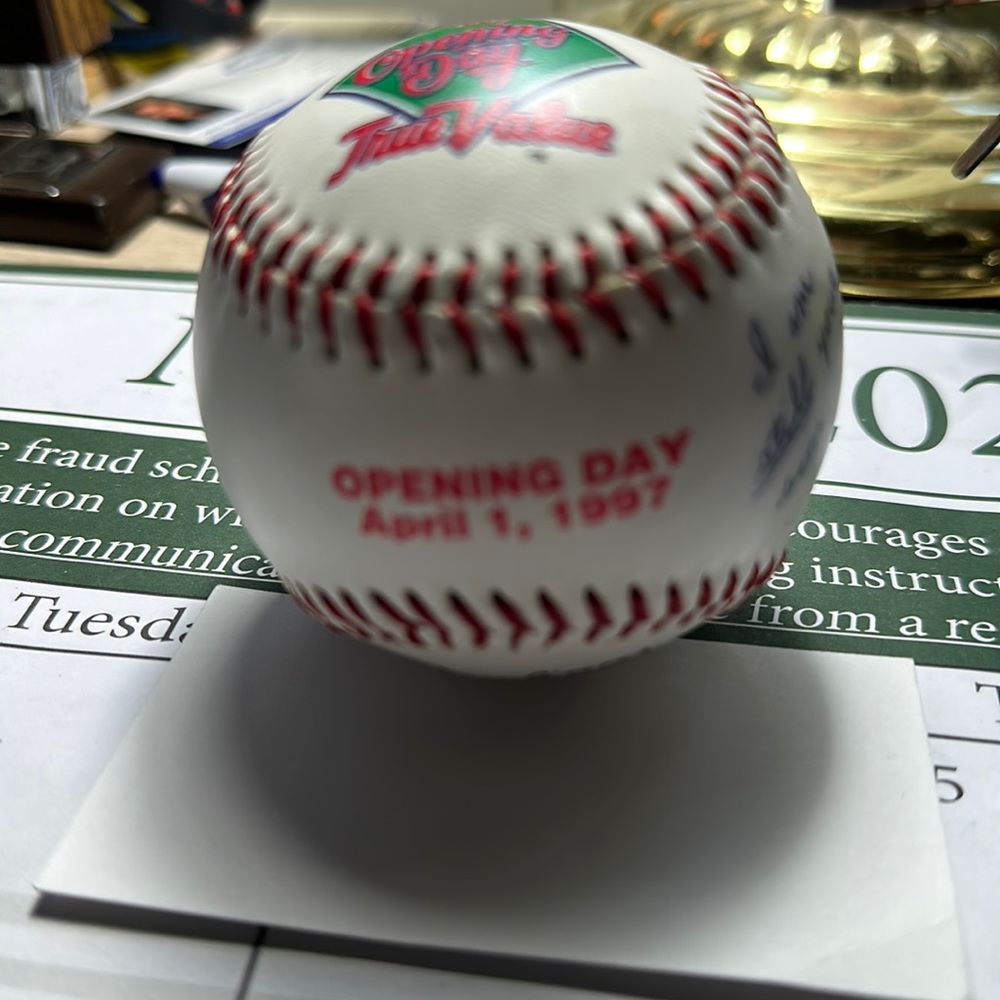 Souvenir Cincinnati Reds Opening Day Baseball from 1997